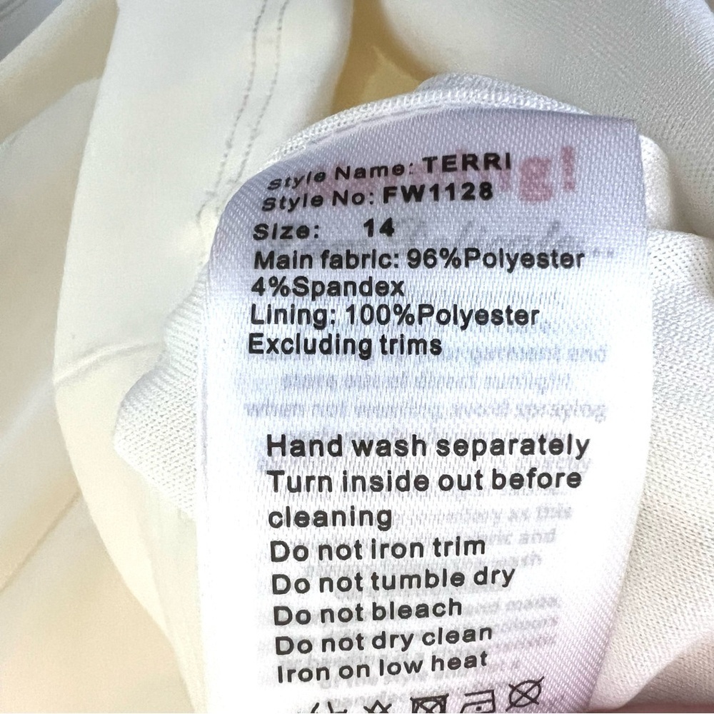 Forever Unique NWT Cream Beaded Sleeve Short Sheath Cocktail Dress - Picture 9 of 10